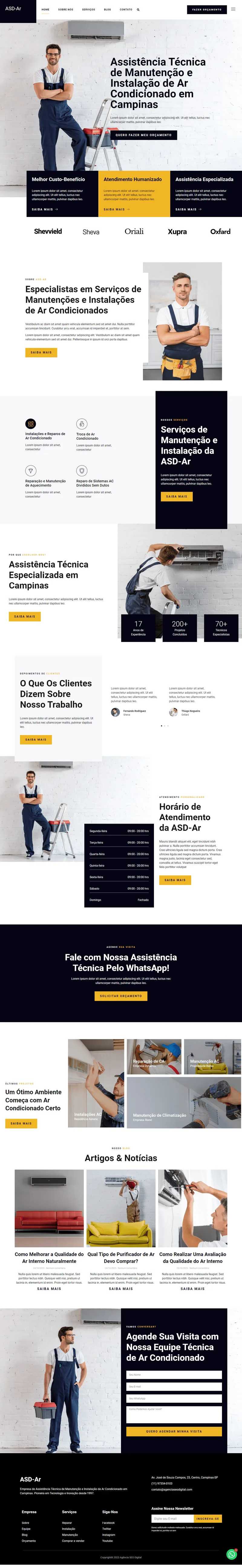 Site profissional Ar Condicionado — ASD-Ar | Agência SEO Digital