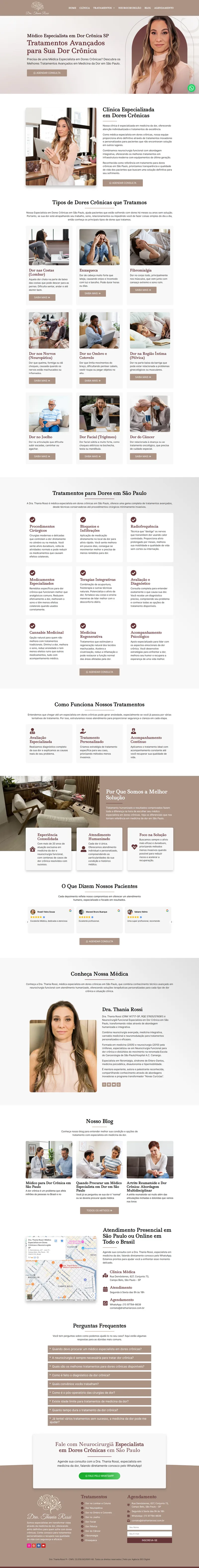 Site profissional Medicina — Dra. Thania Rossi | Agência SEO Digital
