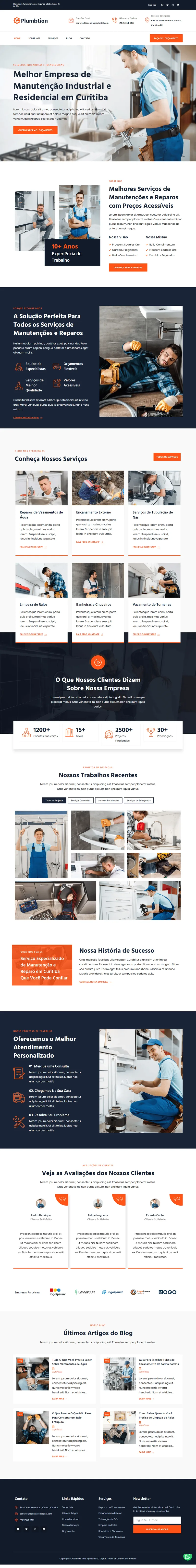 Site profissional Manutenção Industrial — Plumbtion | Agência SEO Digital