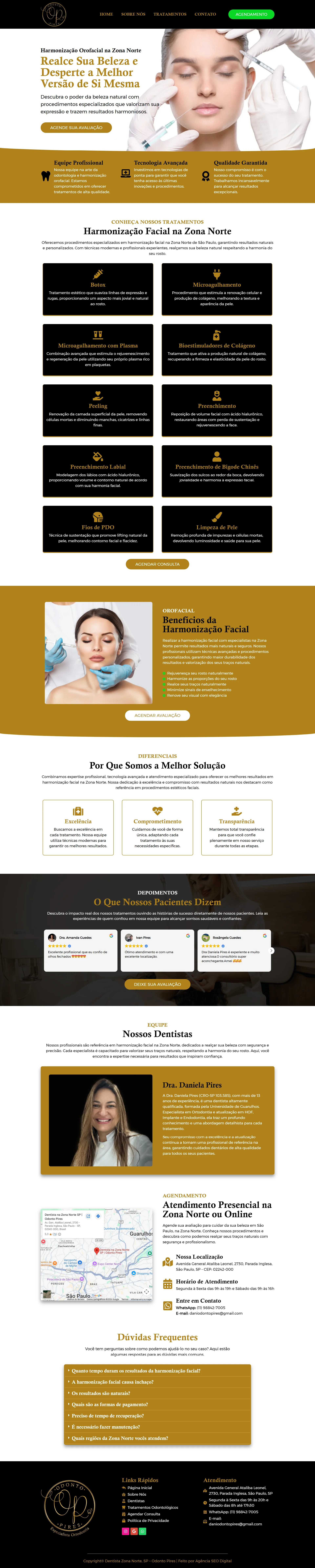 Site profissional Harmonização Facial — Dra. Daniela Pires | Agência SEO Digital