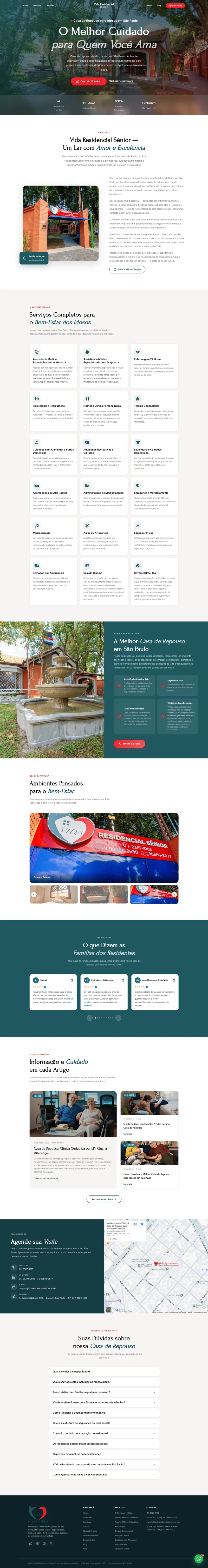 Site profissional Cuidados para Idosos — Vida Residencial Sênior | Agência SEO Digital