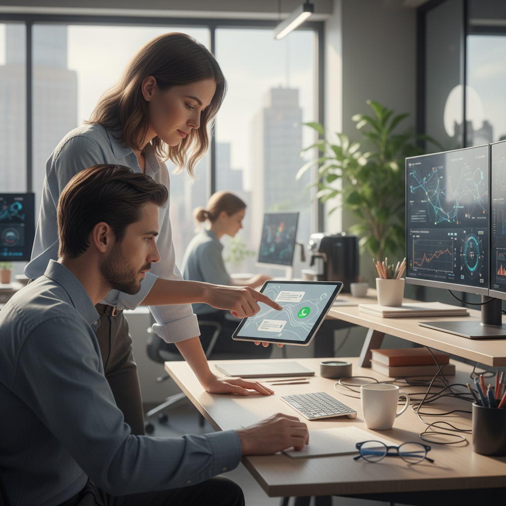 Agentes para WhatsApp: Representantes de atendimento ao cliente usando o WhatsApp para interagir com clientes, responder perguntas e fornecer suporte em tempo real.