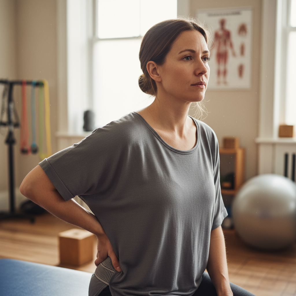 Pessoa com dor crônica buscando alívio e tratamento. O foco está na jornada de recuperação, com terapias e abordagens que visam a cura e a melhoria da qualidade de vida.