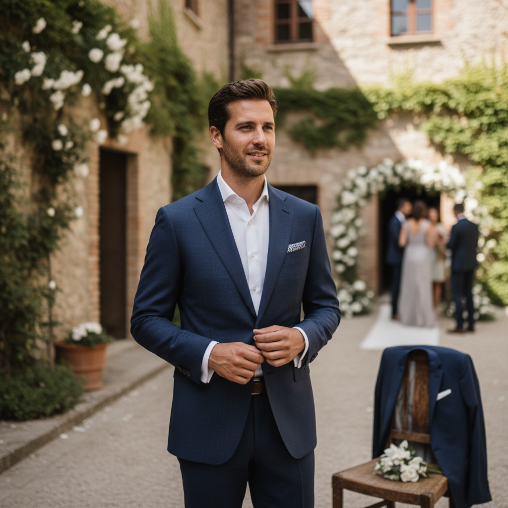 Terno elegante para casamento, ideal para noivos e convidados. Escolha o melhor estilo, tecido e cor para a ocasião, garantindo um visual sofisticado e memorável.