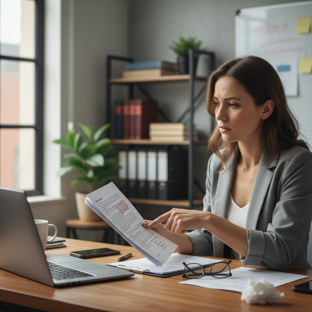 Paciente frustrado com plano de saúde negado, buscando soluções legais. Advogado especializado em saúde orienta sobre direitos do consumidor e recursos para reverter a decisão, garantindo acesso ao tratamento necessário.